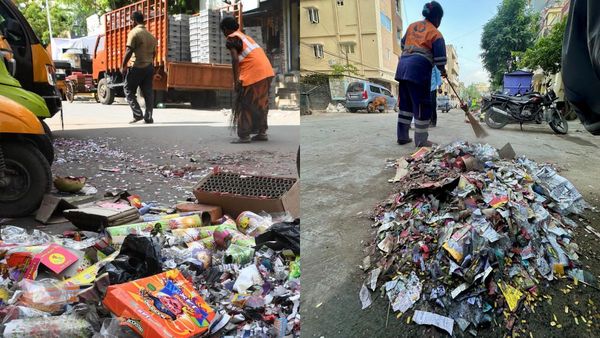 300 டன் தீபாவளி குப்பை.. சென்னையில் பரிதாப நிலை.. இரவு முழுக்க விடாமல்.. கூட்டிய தூய்மை பணியாளர்கள்