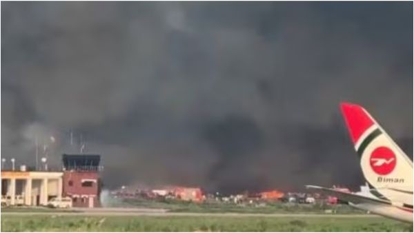 பற்றி எரியும் டாக்கா விமான நிலையம்.. சென்னை-வங்கதேச விமான சேவை பாதிப்பு! பயணிகள் அவதி