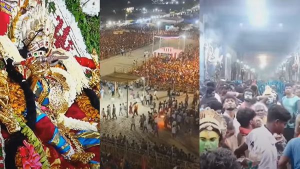 குலசை கடற்கரையில் நள்ளிரவில் மகிஷாசூரனை சூரசம்ஹாரம் செய்த முத்தாரம்மன்.. மெய்சிலிர்த்த பக்தர்கள்