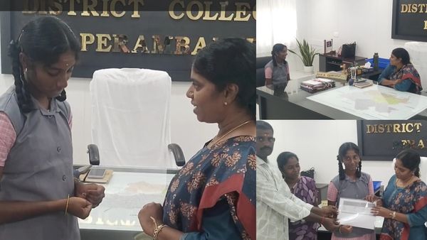 பெரம்பலூரில் அரசு பள்ளியில் அசத்திய கலெக்டர்! மாவட்ட ஆட்சியரால் மாணவிக்கு நெகிழ்ச்சி