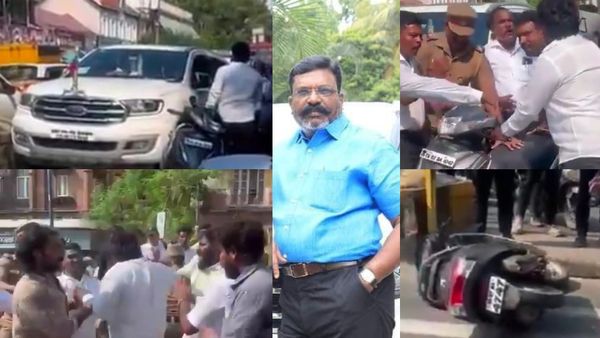 பைக்கில் இடித்த திருமாவின் கார்.. ஏன் என கேள்வி கேட்டவரை விரட்டி விரட்டி தாக்கிய விசிகவினர்- வீடியோ