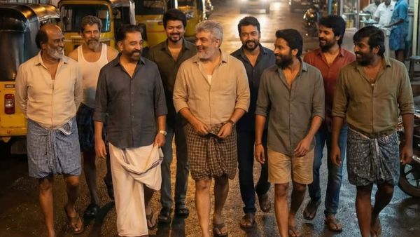 AI photos: லுங்கியோட அஜித், பக்கத்துல ரஜினி! அந்த பக்கம் விஜய், கமல்.. சுற்றி நிற்பது யாருன்னு பாருங்க!