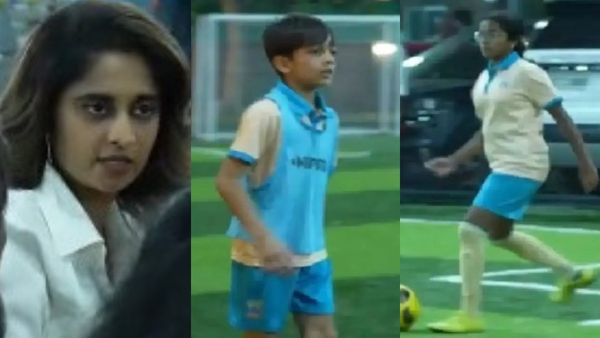 சிவகார்த்திகேயன் மகளும், அஜித் மகனும் கால்பந்து ஆட்டத்தில் கலக்குறாங்களே! ஷாலினியின் ரியாக்ஷன்!