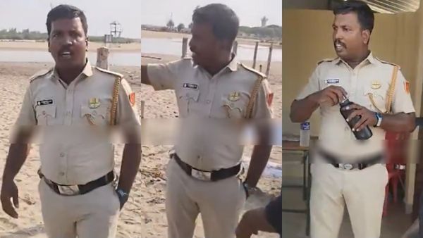 காரைக்காலில் கடற்கரையில் சில்மிஷம்! புதுச்சேரி போலீஸ் பூத்தில் ராஜ்குமார் அசிங்கம்! அரசு வேலை போச்சே