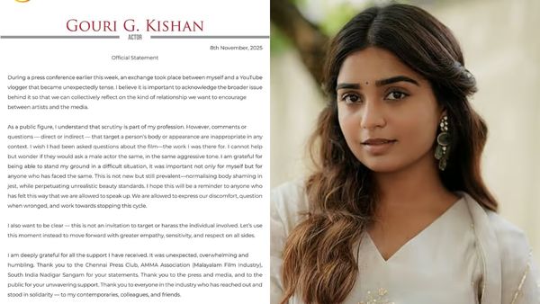 Gouri Kishan: பிரச்சனைகளுக்கு மத்தியில் கௌரி கிருஷ்ணன் வெளியிட்ட முக்கிய அறிக்கை! ஓபனா இப்படி பேசிட்டாங்களே!