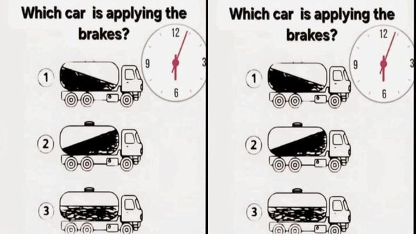 படத்தில் எந்த லாரி பிரேக் அடிக்கிறது? 5 செகண்ட் தான் டைம்.. விடையை கண்டுபிடிங்க!