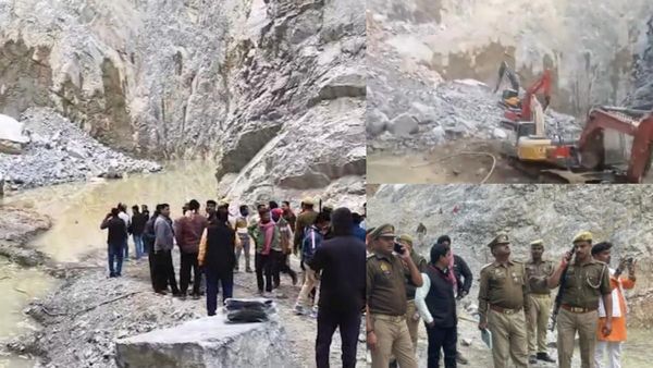 குவாரியில் பாறைகள் சரிந்து விழுந்து விபத்து.. இடிபாடுகளில் சிக்கிய 15 தொழிலாளர்கள்! உ.பியில் ஷாக்