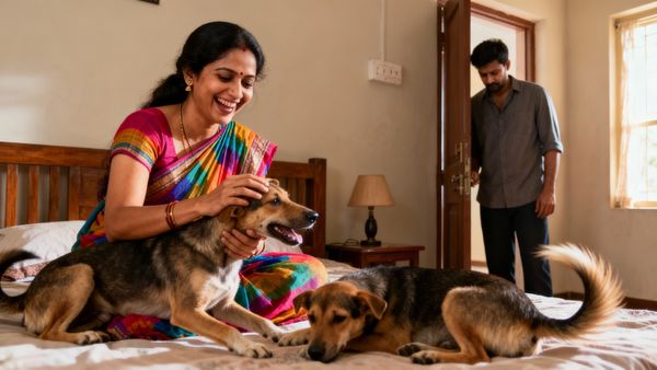 பெட்ரூமில் தெருநாய்களுடன் நெருக்கம் காட்டிய மனைவி.. விவாகரத்து கோரிய கணவன்.. வினோத வழக்கு