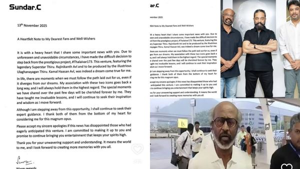 Sundar C: ரஜினியின் 173வது படத்திலிருந்து விலகிய இயக்குநர் சுந்தர். C! உருக்கமான கடிதத்தில் வெளியிட்ட தகவல்