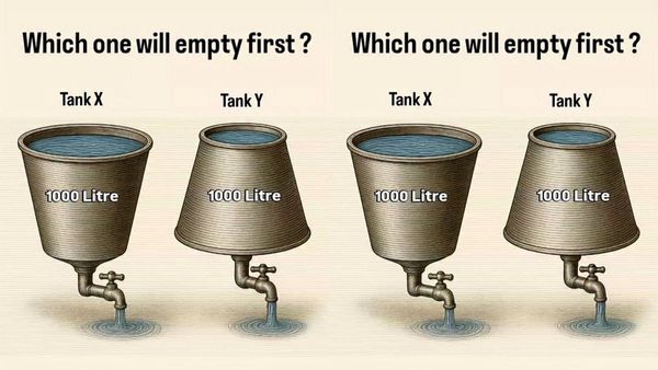 Optical Illusion: எந்த தொட்டியில் தண்ணீர் முதலில் காலியாகும்.. 8 செகண்ட் டைம்! முடிந்தால் கண்டுபிடிங்க.. சவால்