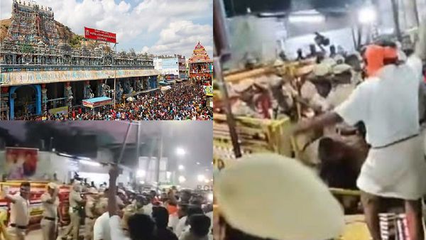 தீபத்தூணில் தீபம் ஏற்றப்படவில்லை.. இந்து அமைப்புகள் ஆர்ப்பாட்டம்.. தள்ளுமுள்ளு.. திருப்பரங்குன்றத்தில் பதற்றம்