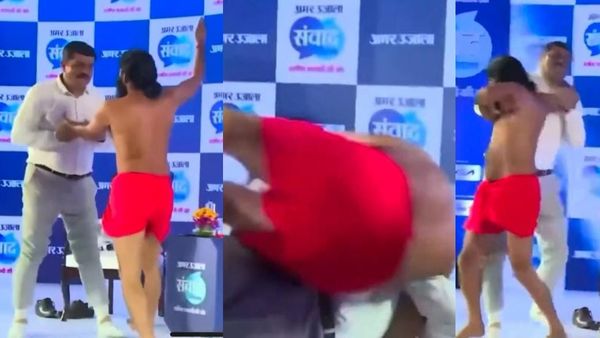 தூக்கி அடித்த பாபா ராம்தேவ்.. மேடையில் தொகுப்பாளருடன் ‛லைவ்’ இண்டர்வியூவில் சண்டையிட்டதால் ஷாக்