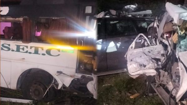 சென்னை திருச்சி நெடுஞ்சாலையில் கோர விபத்து.. 2 கார்கள் மீது அரசு பஸ் மோதி விபத்து.. 9 பேர் பலி