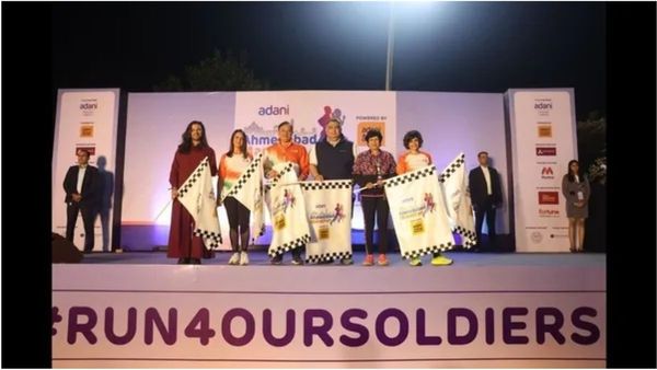 ஆயுத படைகளுக்கு நன்றி செலுத்தும் விதமாக நடைபெற்ற.. 9வது அதானி அகமதாபாத் மாரத்தான்!