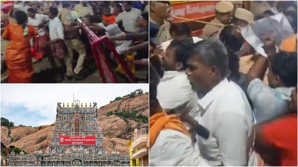 திருப்பரங்குன்றத்தில் அரோகராவுக்கு பதில்.. பாரத் மாதா கி ஜெய் என கோஷமிட்ட இந்துத்துவா அமைப்பினர்