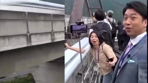 கண் மூடி திறப்பதற்குள் கடந்து சென்ற ரயில்! ஜெட் வேகம்.. மிரள வைத்த ஜப்பான்.. ஸ்பீடை கேட்டா தலைசுற்றிடும்