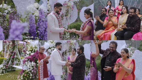 பூக்கள் கூட்டத்திற்குள் சரண்யா பொன்வண்ணன் இளையமகளின் எங்கேஜ்மென்ட்! மாப்பிள்ளை இவ்ளோ பெரிய இடமாமே!