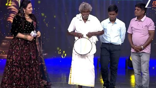 சரிகமபவில் பாடலால் வியக்க வைத்த பறை இசை கலைஞரின் பேரன்! கண்ணீரோடு தாத்தா சொன்ன வார்த்தை! அதிர்ச்சியில் அரங்கம்