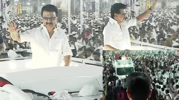 குலுங்கிய திருவண்ணாமலை.. 1.50 லட்சம் தொண்டர்கள்.. திறந்த வேனில் வந்த ஸ்டாலின்.. திமுகவினர் உற்சாகம்!