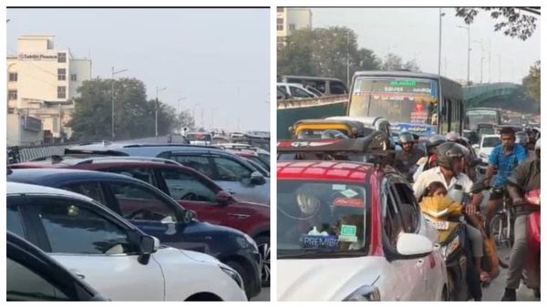 செம்மொழி பூங்காவில் திரண்ட கோவை மக்கள்.. கார் பார்க்கிங்காக மாறிய காந்திபுரம் மேம்பாலம்.. ஸ்தம்பித்த போக்குவரத்து