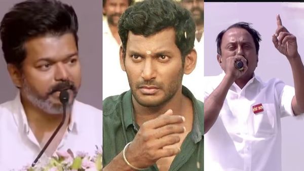 TVK Vijay: ஈரோடு கூட்டத்தில், விஷால் பட்டத்தை தூக்கி விஜய்க்கு கொடுத்த செங்கோட்டையன்.. கலாய்க்கும் ரசிகர்கள்