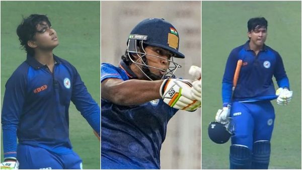 எப்படி போட்டாலும் அடிக்கிறான்யா.. 58 பந்துகளில் சதம்.. SMATல் சம்பவம் செய்த வைபவ் சூர்யவன்ஷி!