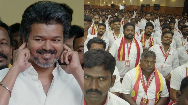 தவெக செயல்வீரர்கள் கூட்டம்.. விசில் அடித்து வரவேற்ற நிர்வாகிகள்.. அதிர்ந்த அரங்கம்! காதை பொத்திய விஜய்