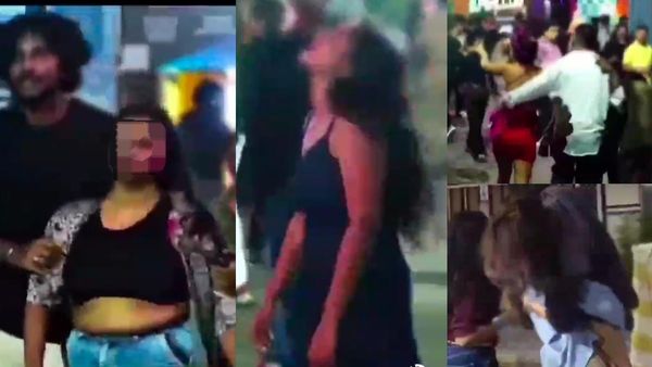 அரைகுறை ஆடையில் போதையில் தள்ளாடிய இளம்பெண்கள்! பெங்களூர் புத்தாண்டு கொண்டாட்ட வீடியோ - சர்ச்சை