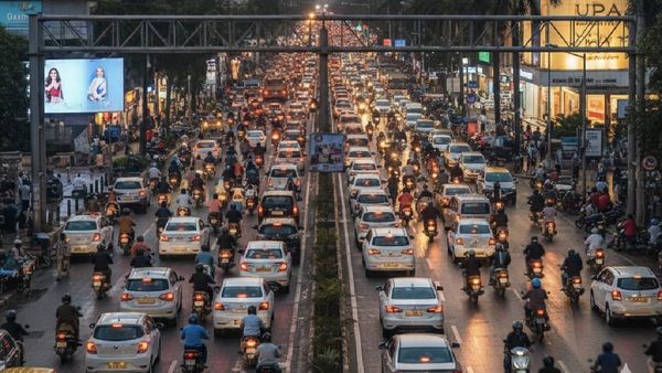 பெங்களூரில் மோசமான ‛டிராபிக்'..168 மணிநேரம் ரோட்டிலேயே நிற்கும் மக்கள்.. ஆண்டுக்கு ரூ.17,000 காலி