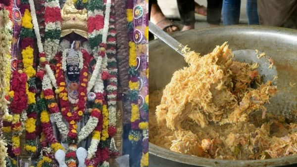 150 ஆடு! 300 கோழி! 2500 கிலோ கமகம பிரியாணி! களைகட்டிய வடக்கம்பட்டி முனியாண்டி கோயில் திருவிழா