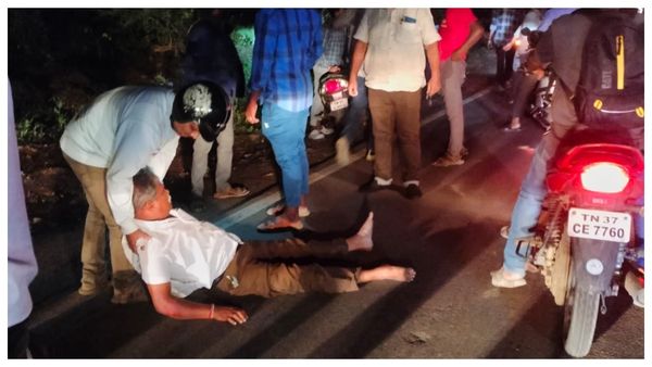 கோவை மதுக்கரை அருகே திகில் சம்பவம்.. பைக்கில் சென்றவர் மீது மோதிய பெரிய உருவம்