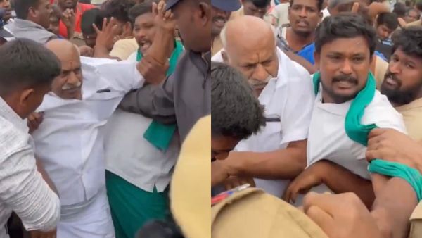 திருப்பூர் கோவில் இடிப்பு.. இந்து முன்னணி ஆர்ப்பாட்டத்தில் தள்ளுமுள்ளு! காடேஸ்வரா சுப்ரமணியம் காயம்!