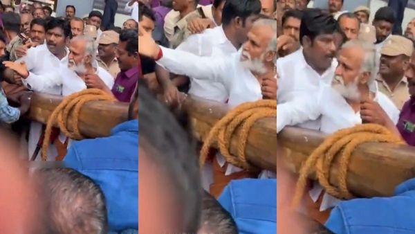 நீ சோத்த திங்கிறியா.. பாரத் மாதா கோஷத்தால் கோபமாகி கத்திய சேகர் பாபு! சுசீந்திரம் தேர் திருவிழாவில்!