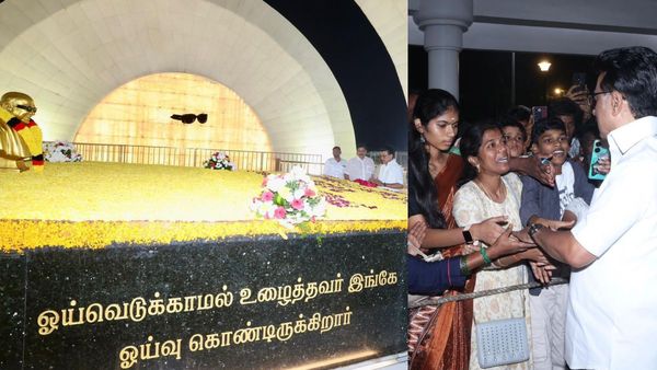 புத்தாண்டு இரவில் சென்னை மெரினா கலைஞர் நினைவிடத்துக்கு சென்ற முதல்வர் ஸ்டாலின்!