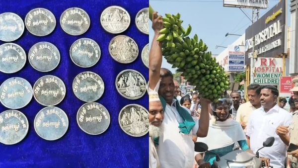 தஞ்சாவூரில் கலக்கிய 4 கிராம் வெள்ளி நாணயம்... போலீசார் தந்ததுமே ஹெல்மெட்டுடன் திகைத்த பைக் ஓட்டிகள்
