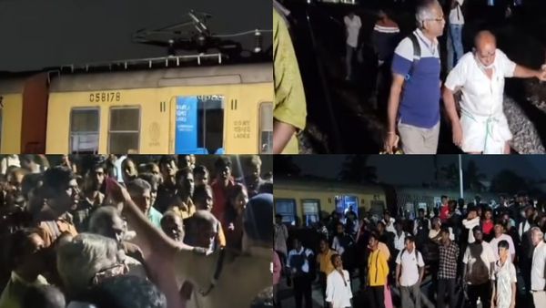 சென்னையில் மின்சார ரயில் சேவை பாதிப்பு! நடுவழியில் நின்ற ரயில்கள்! அரக்கோணம் ரூட்டில் தவித்த பயணிகள்