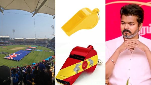 சேப்பாக்கத்தில் விசிலுக்கு தடை.. ரசிகர்களுக்கு திடீர் கட்டுப்பாடு.. பின்னணியில் தவெகவின் சின்னம்