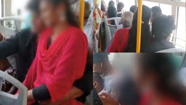 கோவை அரசு பஸ்சில் எல்லை மீறிய காதல் ஜோடி.. இளம்பெண்ணை மடியில் உட்கார வைத்து.. முகம் சுளித்த பயணிகள்