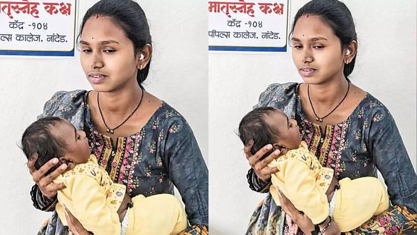 10 நாள் குழந்தை கையில்.. அரசு தேர்வு மையத்தில் தோன்றிய இளம் அம்மா! தொட்டில் கட்டி உதவிய காலேஜ்.. செம