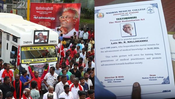 நல்லகண்ணுவின் உடல் சென்னை மருத்துவக் கல்லூரியில் ஒப்படைப்பு! 