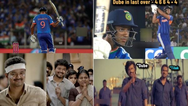 அரங்கம் அதிர விசிலு பறக்கவே.. பவர்ஹவுஸ் சஞ்சு சாம்சன்.. ரசிகர்களின் தெறிக்கும் மீம்ஸ்! 