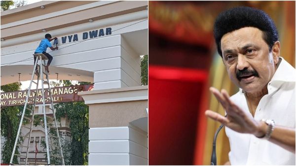 “அகற்றப்பட்டது இந்தி எழுத்துகள் மட்டுமல்ல! ஆதிக்க வெறியின் ஆணவமும்தான்!” - ஸ்டாலின்