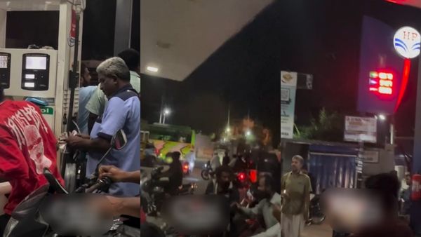 வாணியம்பாடியில் நள்ளிரவில் பெட்ரோல் பங்குகளில் கூட்டம் கூட்டமாக குவிந்த மக்கள்.. ஆடிப்போன போலீஸ்