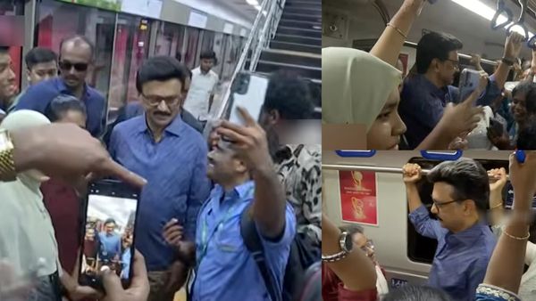 சென்னை மெட்ரோ ரயிலில் திடீரென சர்ப்ரைஸ் கொடுத்த ஸ்டாலின்.. செல்ஃபி எடுத்த பயணிகள்