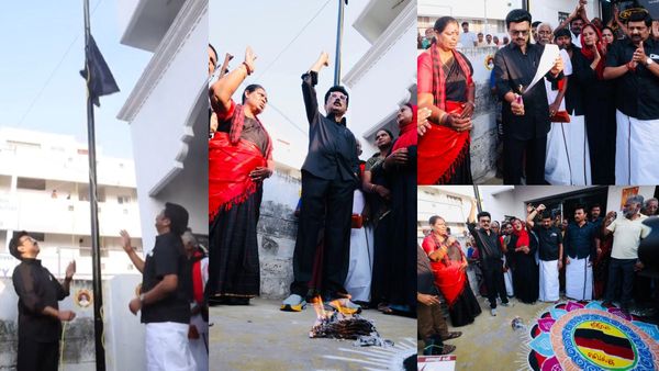 கண்கள் சிவந்த ஸ்டாலின்.. தொகுதி மறுவரையறை மசோதா நகலை எரித்து.. கறுப்புக்கொடி ஏற்றி போராட்டம்!