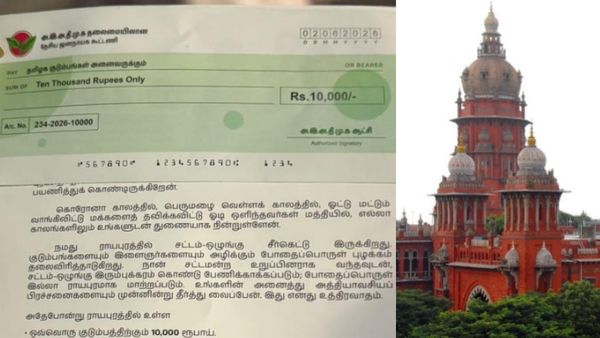 ரூ.10 ஆயிரம் செக் கொடுத்து பிரச்சாரம்: அதிமுகவினர் மீது நடவடிக்கை கோரி சென்னை ஐகோர்ட்டில் வழக்கு!