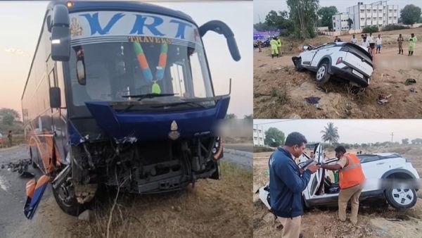 காலையிலேயே கோர விபத்து.. கார், ஆம்னி பஸ் மோதல்.. 3 பேர் பலி! ஓட்டு போட சொந்த ஊர் வந்த போது பரிதாபம்
