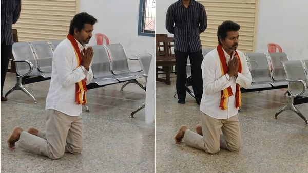விஜய் வசமா மாட்டிகிட்டாரே.. சர்ச்சில் முட்டி போட்டு நடந்து சென்று வழிபாடு.. ஆன 
