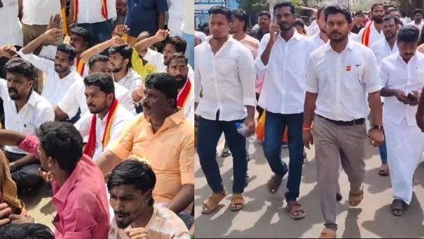 விஜய்க்கு ஓட்டு போடனும்.. முதியவர் சொல்லியும் காங்கிரஸ்க்கு குத்திய அதிகாரிகள்? காரைக்குடியில் மறியல்