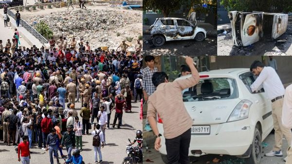 சம்பள Hike கேட்டு தொழிலாளர் போராட்டம்.. பற்றி எரியும் வாகனங்கள்.. பதைபதைக்கும் நொய்டா வீடியோ